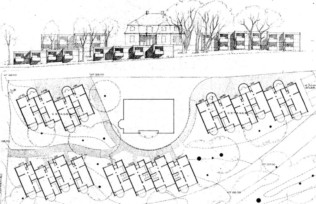 EGV fremkom i 1975 med forslag til at nedrive Gartnerboligen og opføre 28 små boliger på 40-50 m2 for ældre, syge og svagelige på matriklen. Den gamle villa (Kriegers Ejendom), ønskes brugt til dagcenter og fælles aktiviteter for den nye bebyggelse.